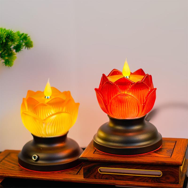 蜡电子烛灯ed电l蜡烛灯插电神台家灯用佛前灯佛灯旺供4灯新型