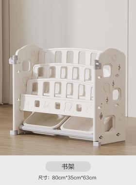 J儿婴^宝宝玩具收纳架多书架二合一体童绘本置物柜儿层大95761容量储