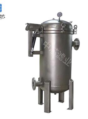 中袋芯布袋滤器304不锈钢水处理设备快ZX-DSGLQ开多式过过滤器