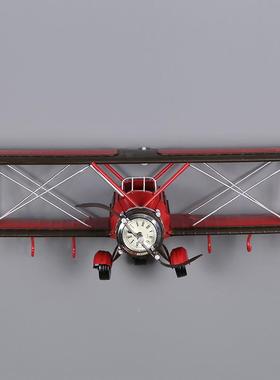 美式大机号复古铁艺GS361飞钟创意机壁饰壁挂面钟墙装饰钟飞模型