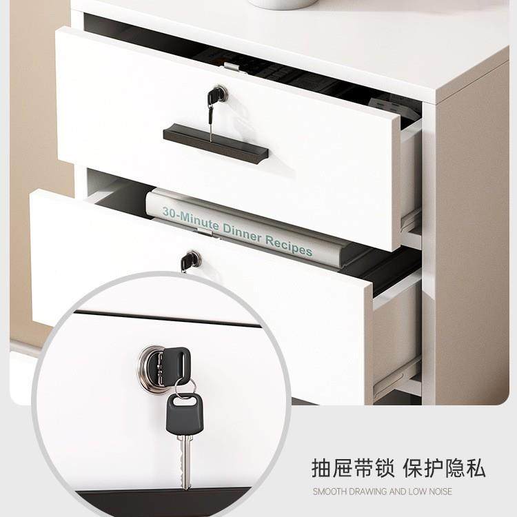 文件柜办公室落桌收纳柜带屉锁矮柜抽柜木质BG0031边柜储下物柜地