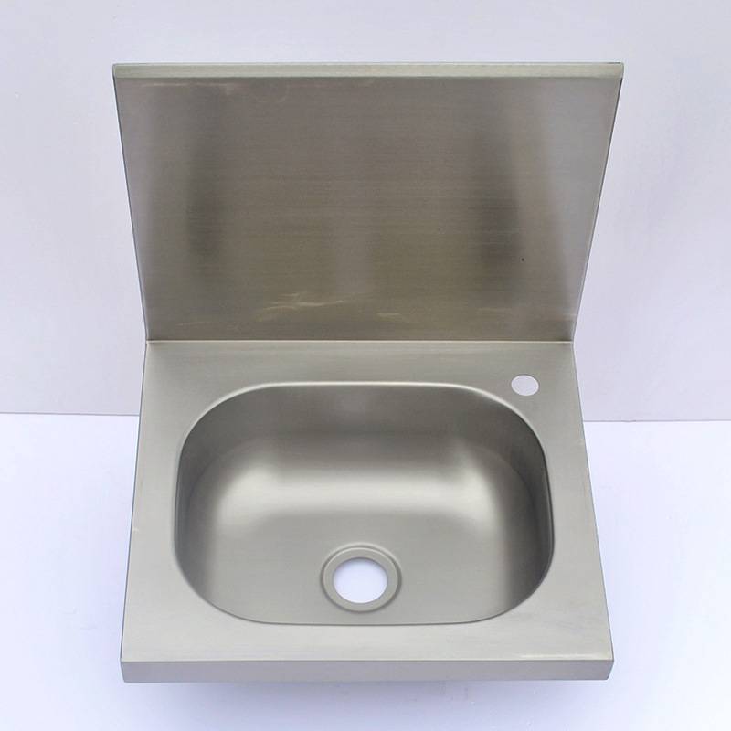 挂壁水槽不锈钢304商用出口款有靠背模具成型单眼小水槽
