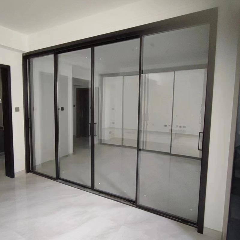 家用扇厨拉房阳台双轨四扇拉门室内761办公室推推门极窄双轨四推