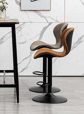 时欧式约尚升降TPS吧台吧椅旋转轻简奢椅铁艺美式高脚靠背椅家用