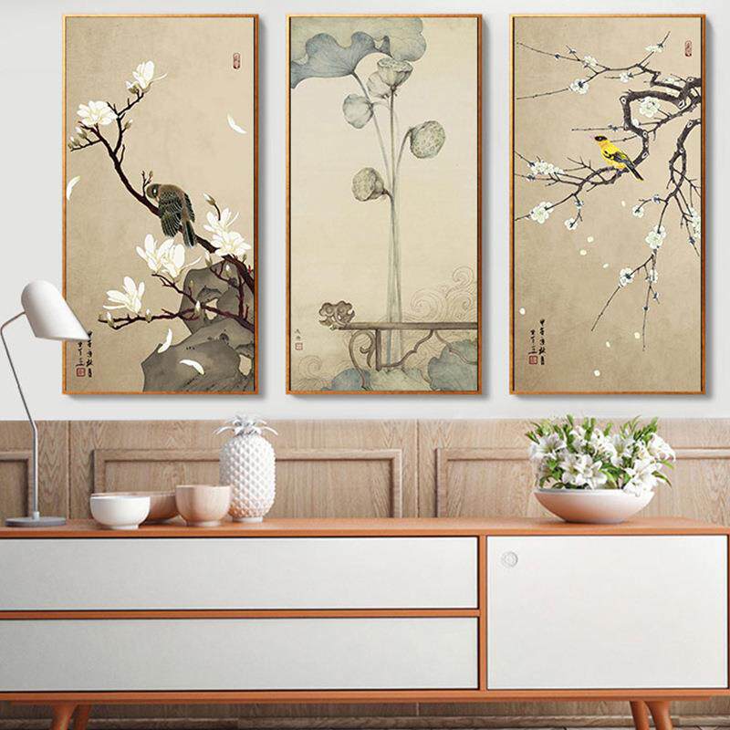 画新中必式装饰画中国风客厅挂沙发画背景壁画中式酒店AXL-157墙