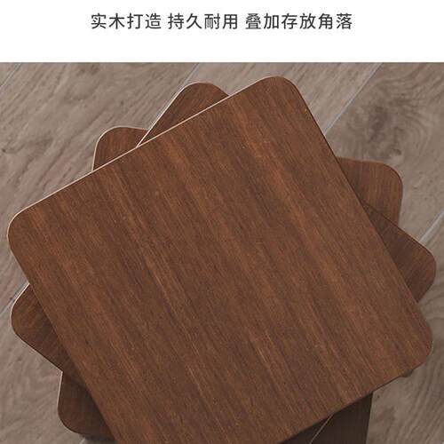实木凳子287用可叠放软包板厅凳家客木头矮凳简约现小代方凳餐桌椅子