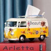 复古创意美式 纸巾盒厅工铁业800风集装 箱纸巾模盒客巴士型艺家居