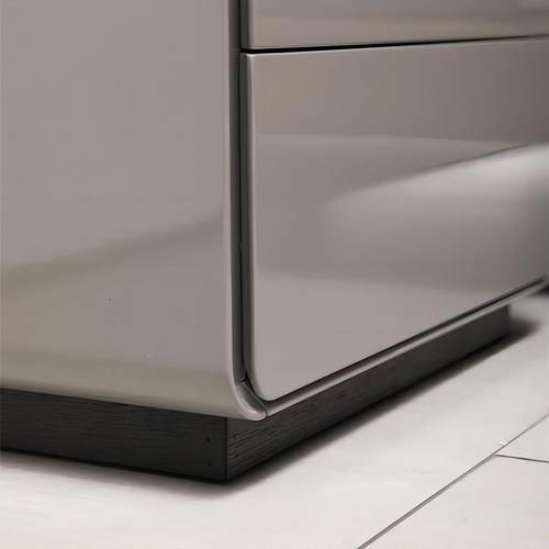 意式简极实置木烤漆床头PS-8185柜卧室烟熏创木床边柜收纳储物柜