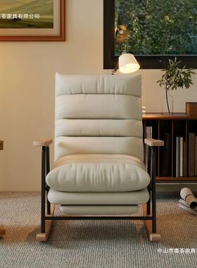 摇摇椅实沙木发单人椅可睡可ZJN躺懒人发休闲大人躺椅阳沙台摇逍