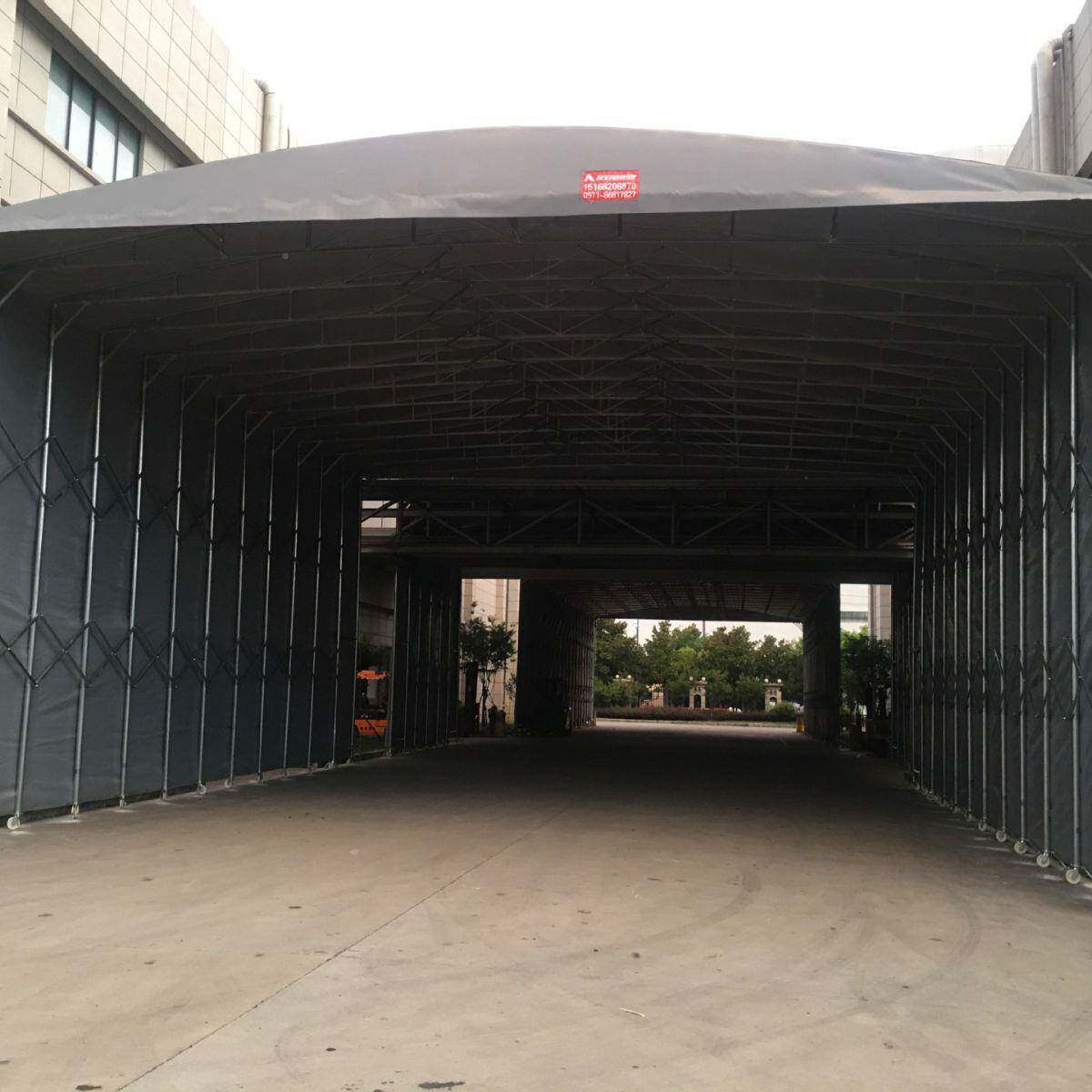户外推雨棚手动推拉防移动仓库地雨遮阳雨棚场伸缩篷加厚折拉叠遮
