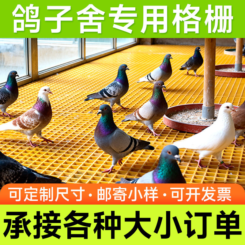 厂家现货鸽舍养殖场地格栅板排水沟盖板洗车房地网格板玻璃钢格栅