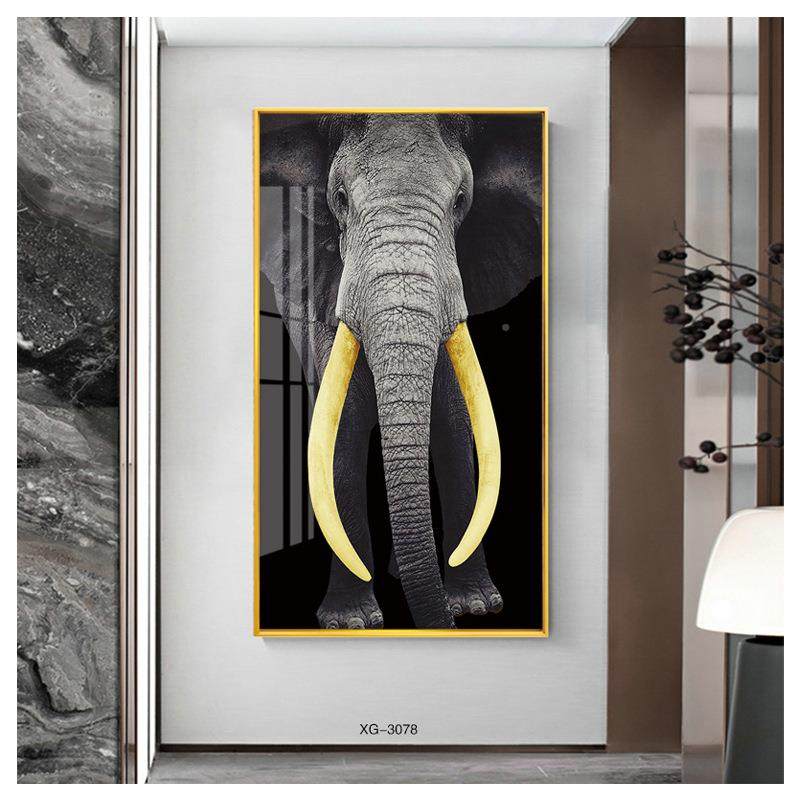 吉象玄画竖版门现代简约大象过道关走廊装进饰画楼99轻奢大气梯挂,家居饰品,现代装饰画,淘宝优惠券,粉丝福利购,淘宝优惠卷