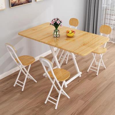 家折叠餐桌用小户型长方形桌子折叠饭桌摆摊桌户外便UOA桌携长小