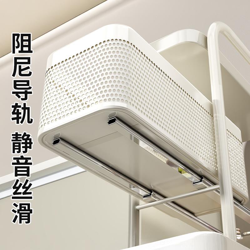 优勤厨房夹置物架落地多层冰箱缝优勤夹缝侧抽拉柜极缝窄隙收纳面