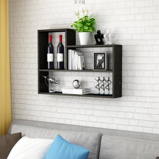 墙上置物厨墙房柜简约现代书见详情架隔板挂美甲墙架店铺架装饰酒