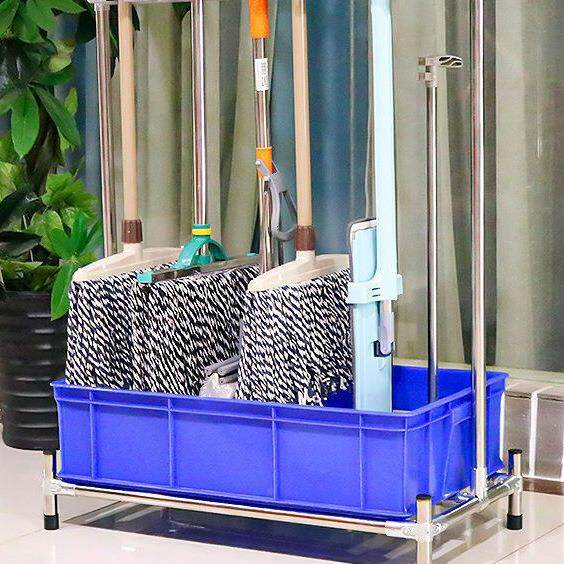 拖把架落地锈钢可移动拖把扫把挂架免打孔卫生式收纳整eFZ8SkJh不