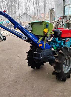 双铧旋犁地561翻土手扶拖拉电启动柴油马机力农用耕机手扶式拖大