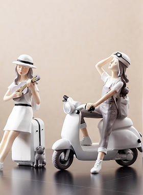 泡泡摩登女孩生日礼物办公室桌面摆件北欧轻O奢售楼处儿童创意摆