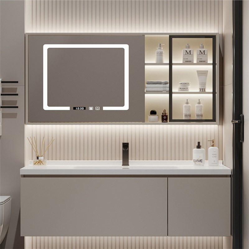 蜂窝铝陶瓷一e体盆77/87/97/107/117CM洗漱台洗脸卫生间浴室柜组