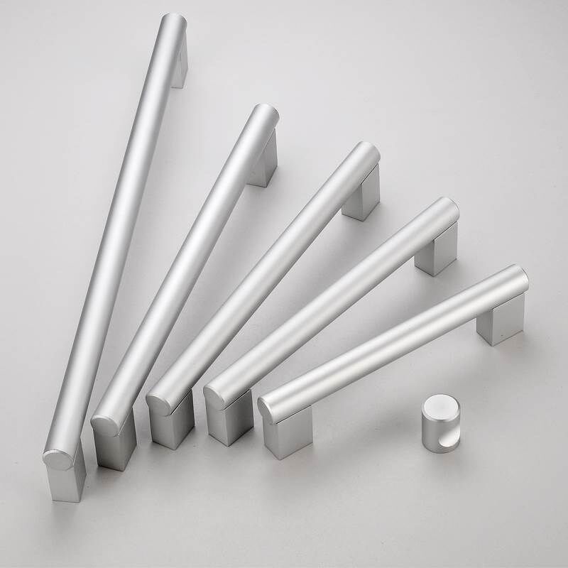 铝合金橱柜门加长拉手不锈钢柜子门把手衣柜门抽屉拉手实心加厚款