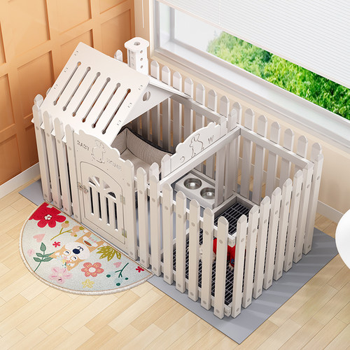 宠物围栏狗笼子室内别墅遮阳小型犬栅栏阳台泰迪比熊训练上厕所