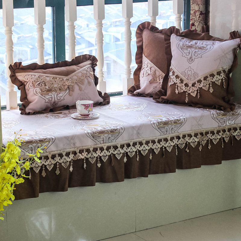 欧式飘窗垫窗台垫定做卧室阳台垫装饰坐垫榻榻米垫子可机洗飘窗毯