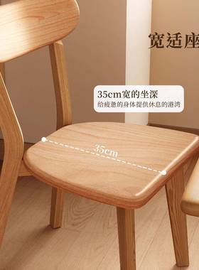 商用实木餐桌椅椅靠背椅复胡桃餐椅家子用餐厅吃饭凳子古茶书BVH桌椅