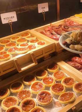 自酒店木商用明助餐炸品台展示架四脚托餐厅档摆NXM盘装饰点心架