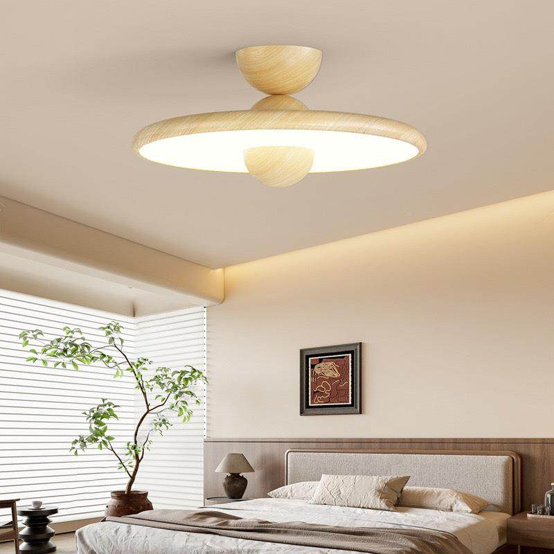 灯中卧古风主卧美式室381复古胡房桃木纹餐厅吊灯间护眼灯飞碟吸,家装灯饰光源,客厅吸顶灯,淘宝优惠券,粉丝福利购,淘宝优惠卷