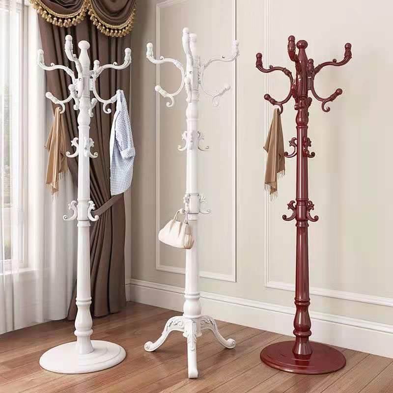 实木衣帽架落地卧室家用客厅多功能挂包架衣服架子欧式立式挂衣架