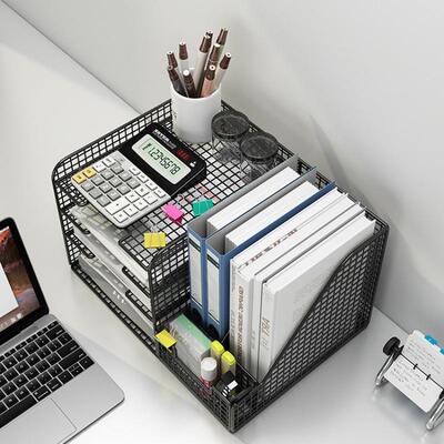 见描述公桌置架文件物架收件纳架文夹收纳盒办文件框办公用品桌面