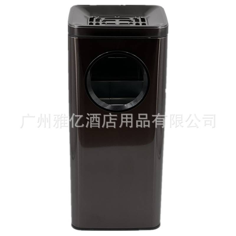 商用长方形侧开口垃圾桶圆形投口带烟灰缸酒店商场楼梯口环境桶