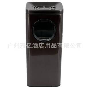 商用长方形侧开口垃圾桶圆形投口带烟灰缸酒店商场楼梯口环境桶