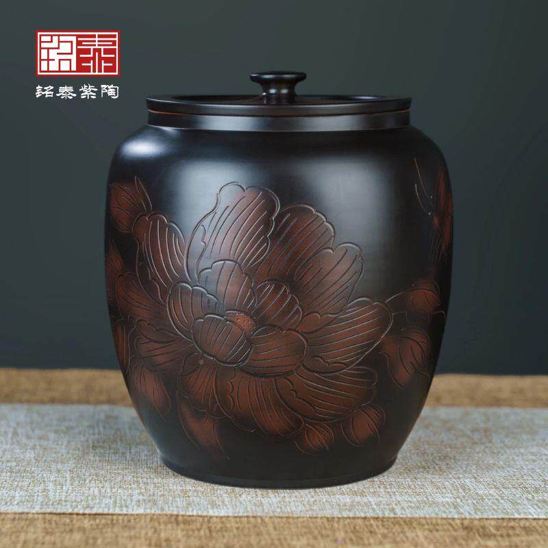 缸陶防瓷家用密封带盖QWK财潮防虫米箱大容量米桶五谷杂粮收米纳