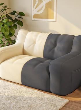 懒人沙米发00807可躺红可睡单卧室人网客厅小型坐墩阳台双人榻榻