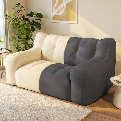 懒人沙米发00807可躺红可睡单卧室人网客厅小型坐墩阳台双人榻榻