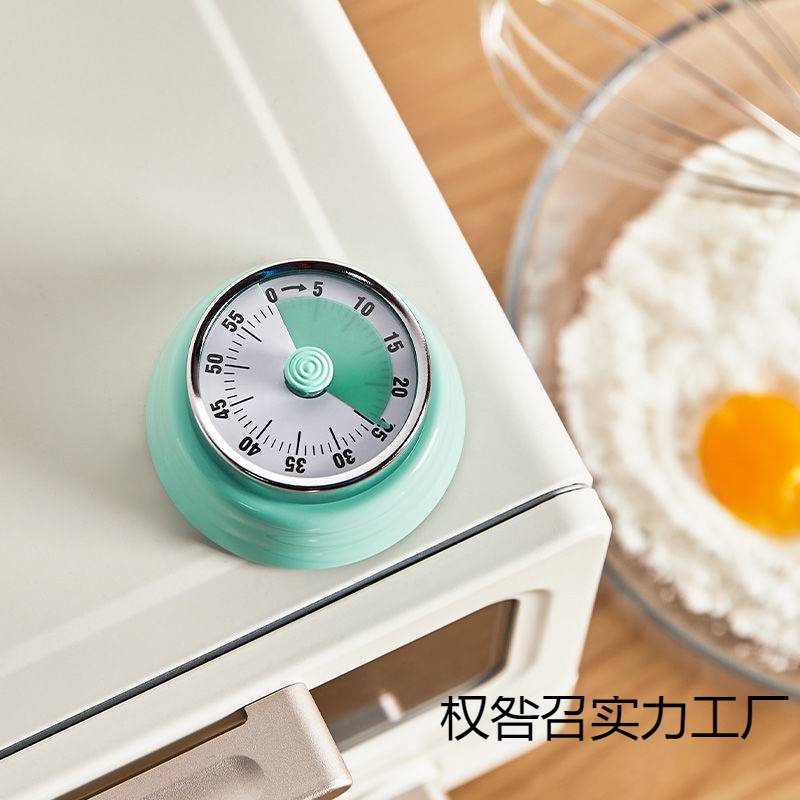 日式机械计时器厨房做饭定时提醒器可视化时间管理闹钟倒计时磁吸