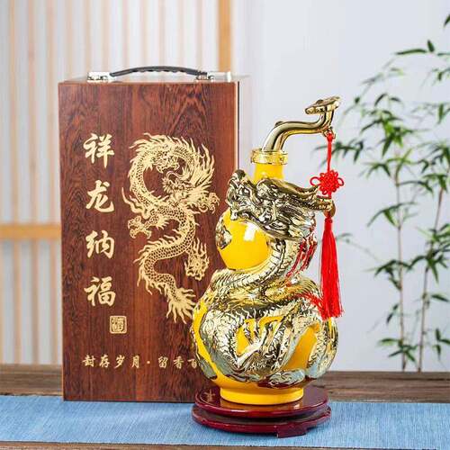 景祥德镇陶瓷酒瓶5斤装龙纳葫芦龙神 芦酒葫坛密家封用工艺酒壶厂