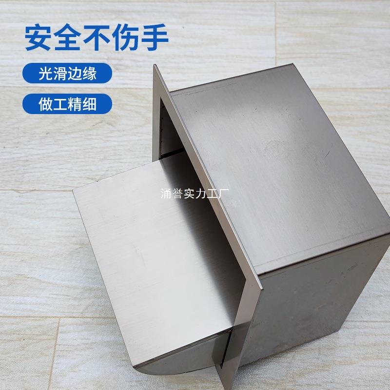 台面嵌入式垃圾桶盖子不298锈圆装饰口钢摇盖洗商场酒店手间桌面