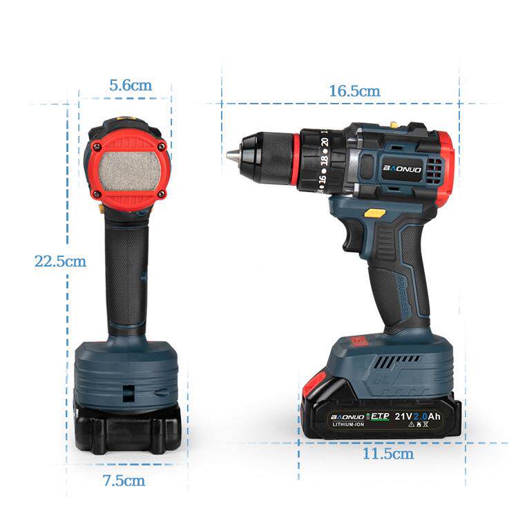 锂钻大功率 三功能冲击款铁夹头大 容量锂电螺便携电动电无刷马达