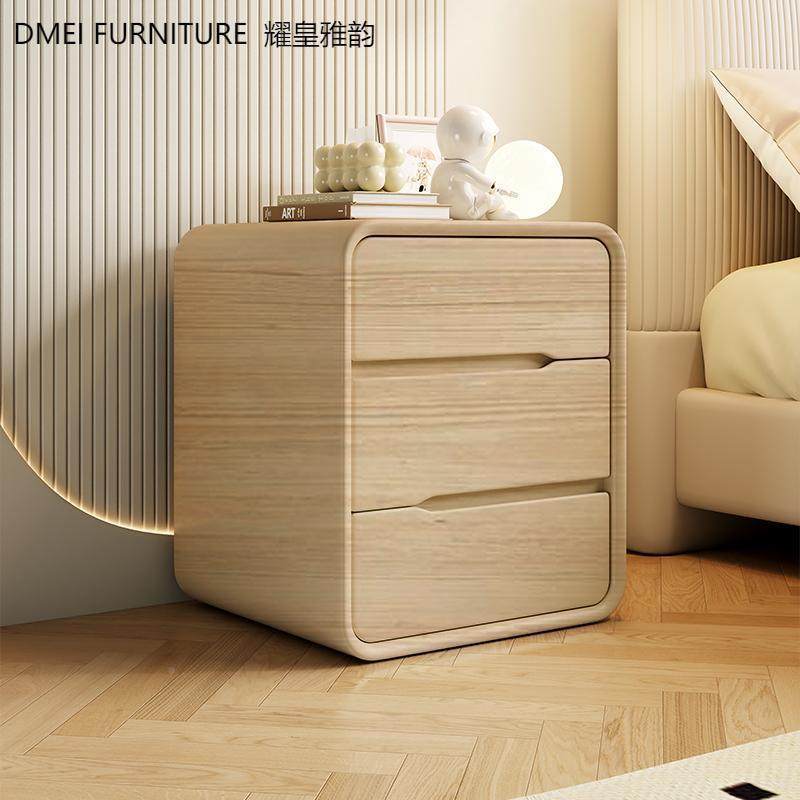 实木头柜免安装Z-42A三抽简床约现黑代色意轻奢式卧室小型卧室收