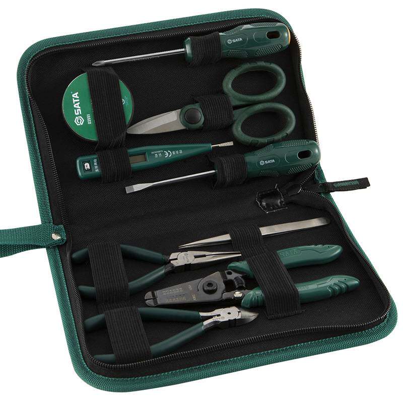世达03750 9件电子工具组套家用电子电工维修工具包套装组合工具