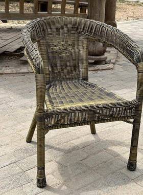 藤椅扶手手工编扶手带工厂织老椅凳子靠PGR背家用纯椅手工庭院人