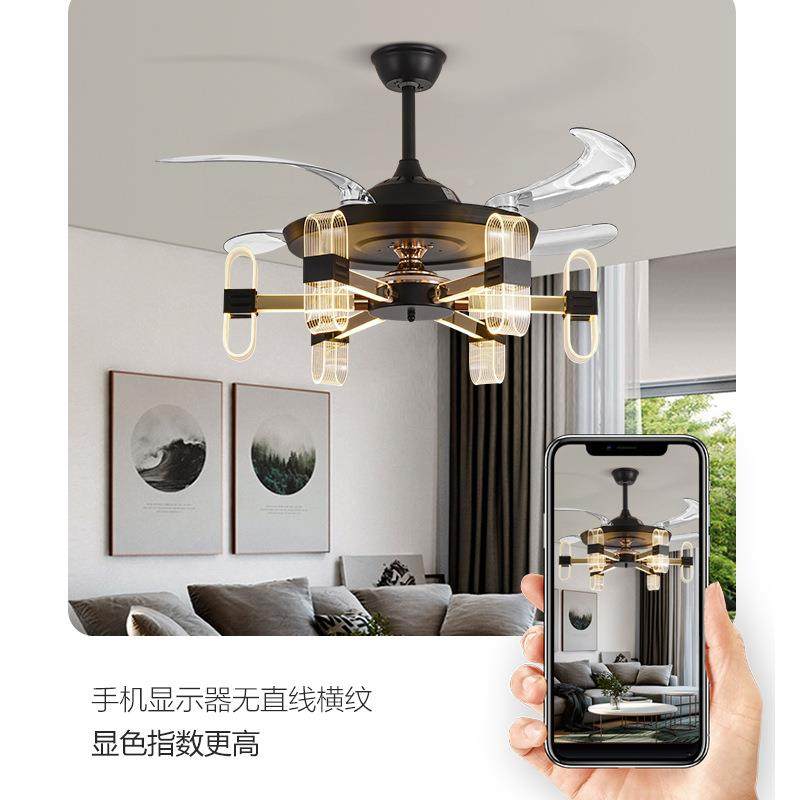 轻吊奢led风扇灯扇921灯室餐厅家用隐形灯扇现代简约电扇带的吊卧,家装灯饰光源,风扇灯,淘宝优惠券,粉丝福利购,淘宝优惠卷