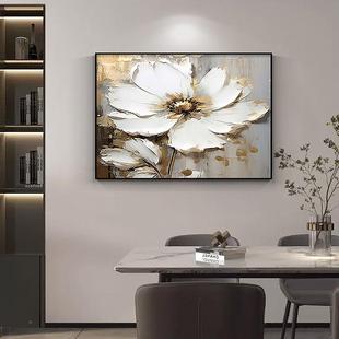 大芬油画村抽餐厅装饰画现代简约客挂画XBO大象厅肌理玄关壁画简