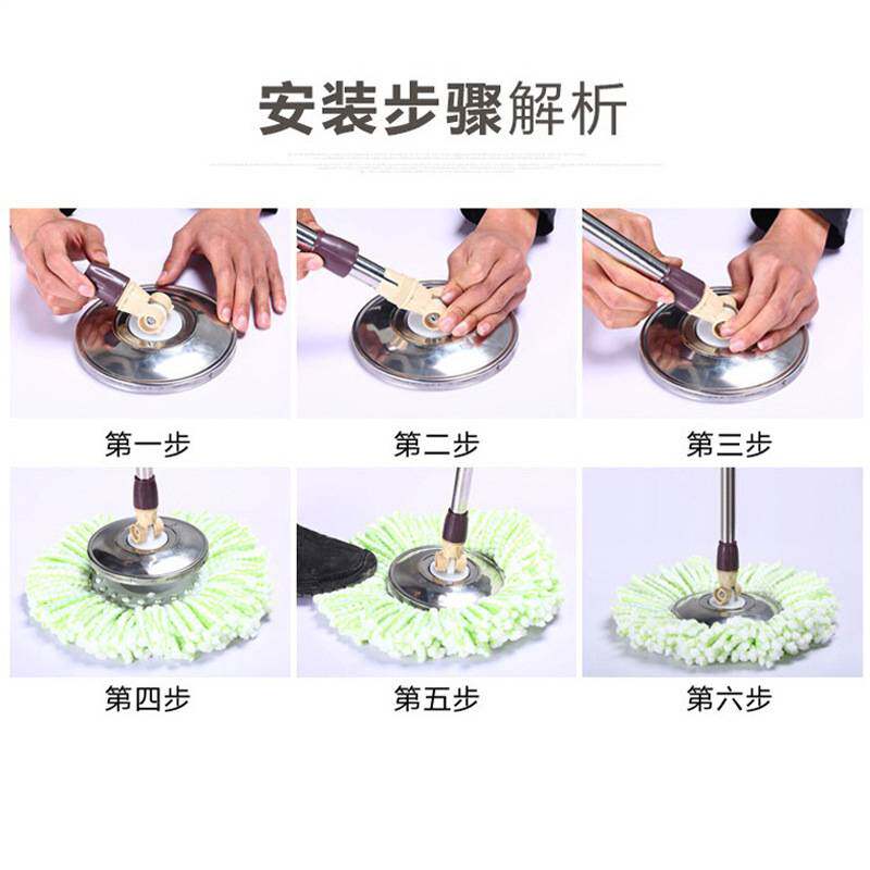 家用双驱动旋转拖把自拧水悬浮桶可拆卸带轮懒人免手洗旋转拖布桶