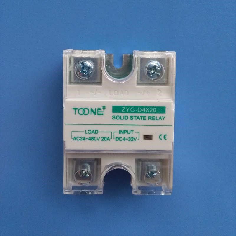 卓一单相固态继电器20A直流控交流SSRF20DA/ZYG-D4820*
