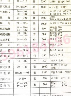 平面磨床配件上海机床厂天津机床厂M7150A主轴轴瓦涡轮蜗杆平衡轴