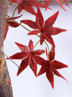 厂家仿真红枫室内36店外叶枝别墅酒枫餐厅装饰假树树仿真枫树