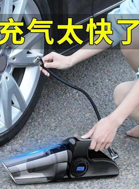 四用合一车车无线吸载ZAI尘器充气泵两用汽充电车内家大功率吸力